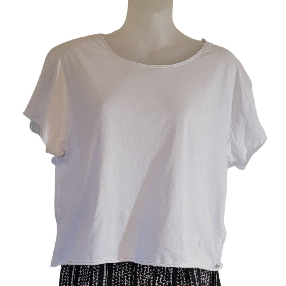 Zara loose fitting cropped tee 100% Cotton